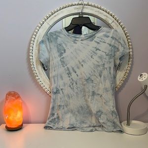 GAP Aqua and White Tie-Dye T-Shirt
